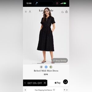 Kate Spade Black A-Line Skirt